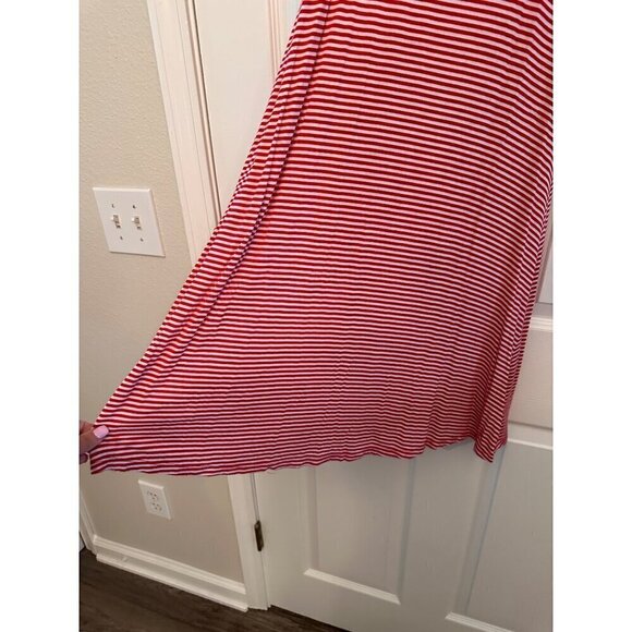 Red and White Striped Soft Cotton Dress Size Small - Picture 5 of 5